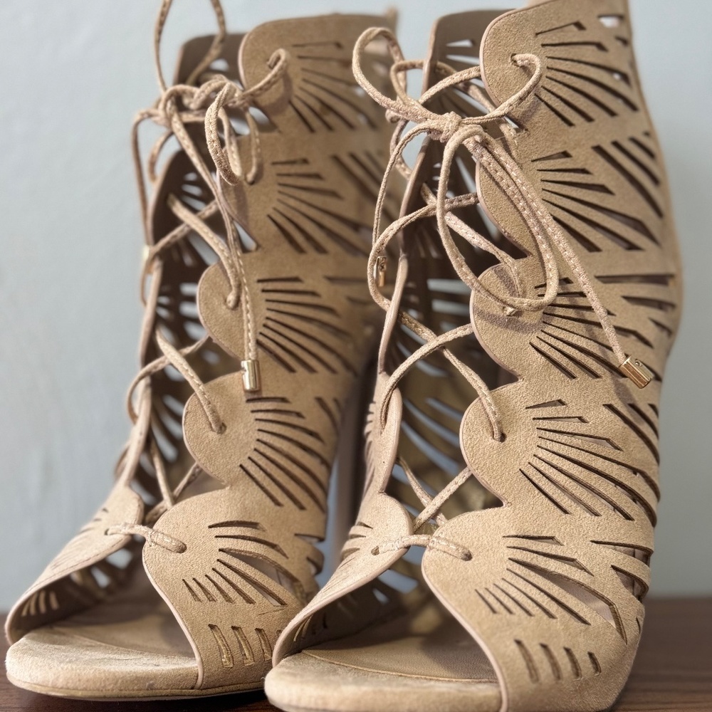ALDO Lassie Suede Lace Up Heels